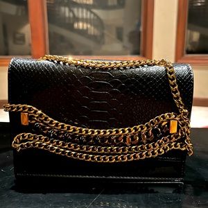 Charles & Keith cross body gem chain bag